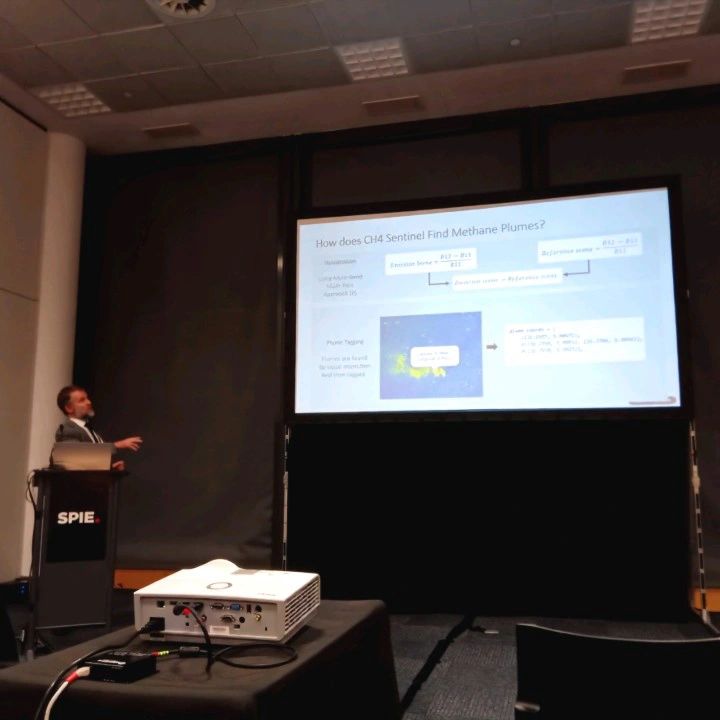 SPIE presentation on CH4 Sentinel methane plume detection, Madrid